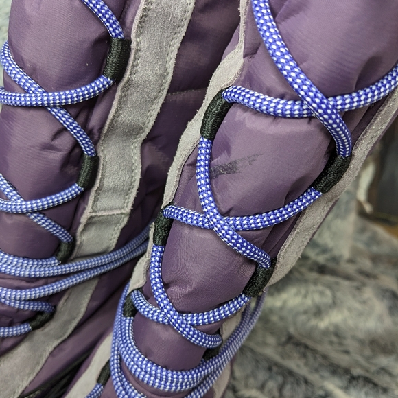 Aldo Under Knee Purple Winter Apres ski boots, Size 8, barely worn, slip on - Picture 11 of 13